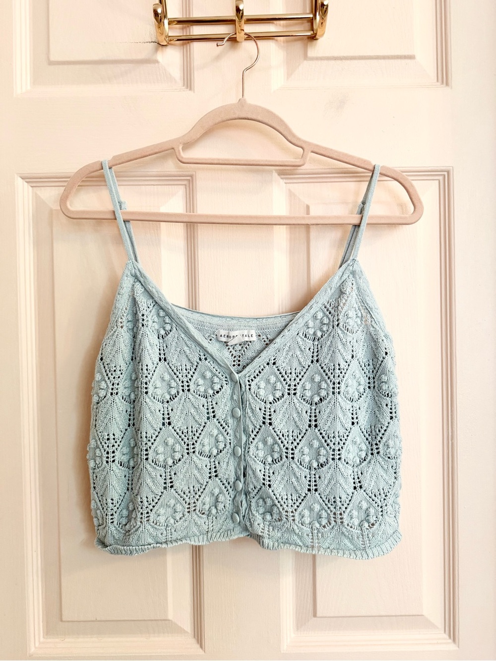 Blue knit Aeropostale crop tank